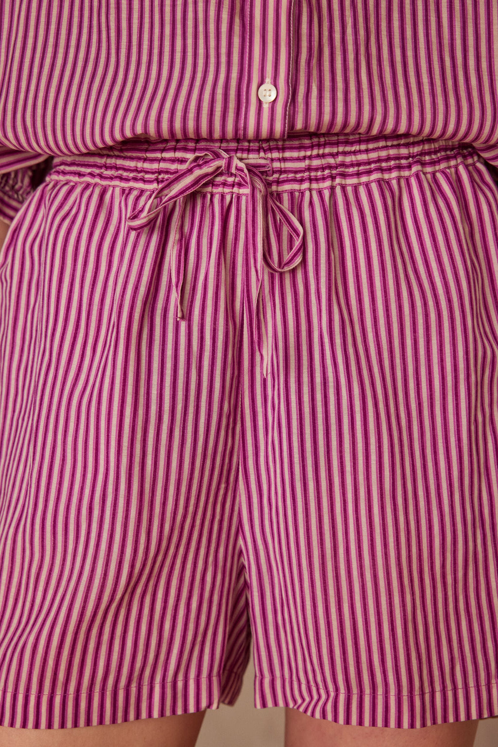 Irresistible Striped Shorts - Violet