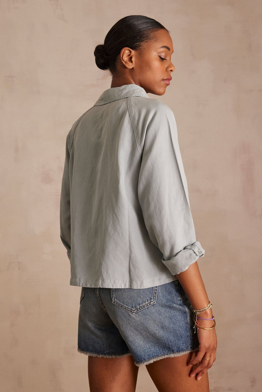 Perry Plain Blouse - Light Teal