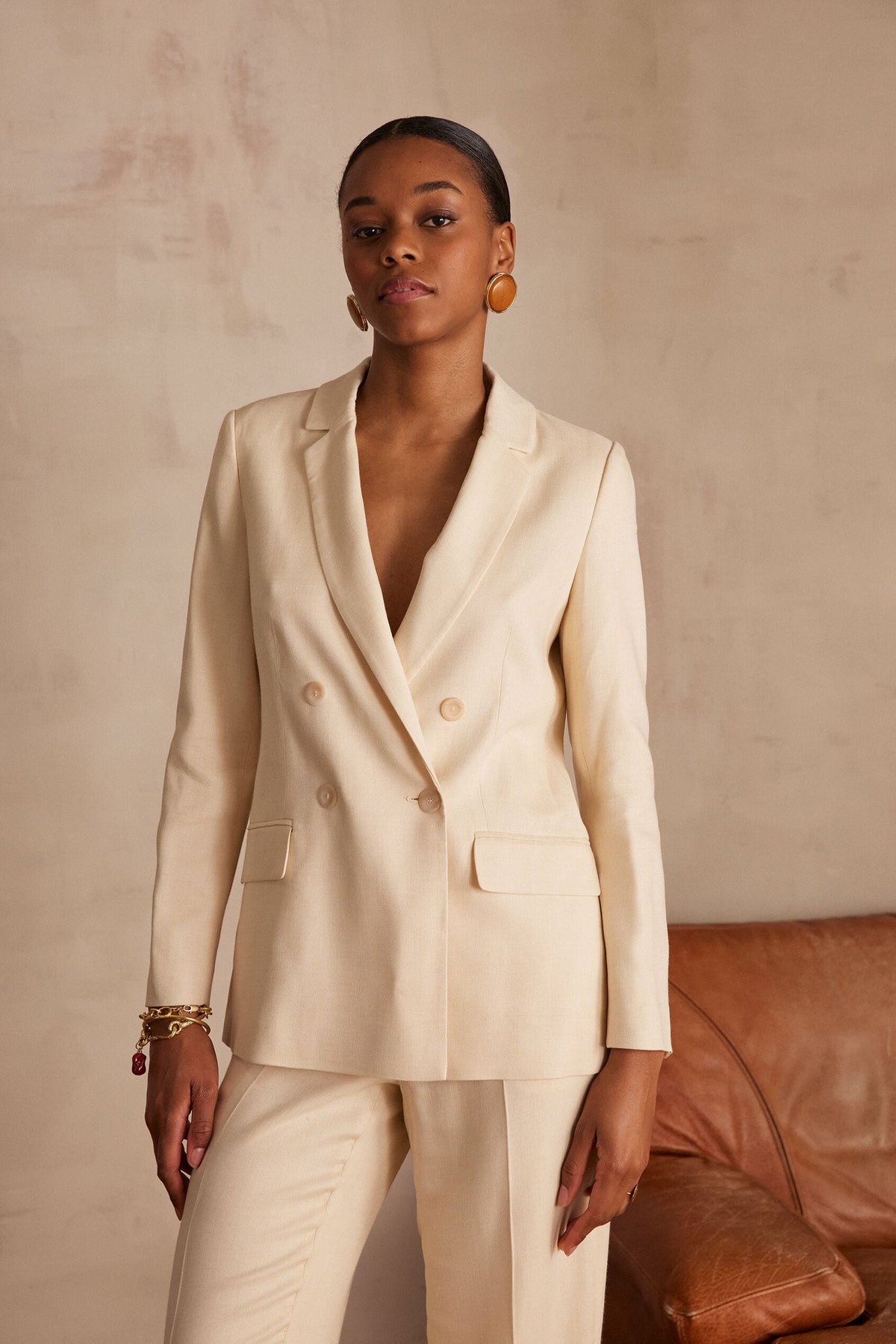 Florine Plain Jacket - Cream