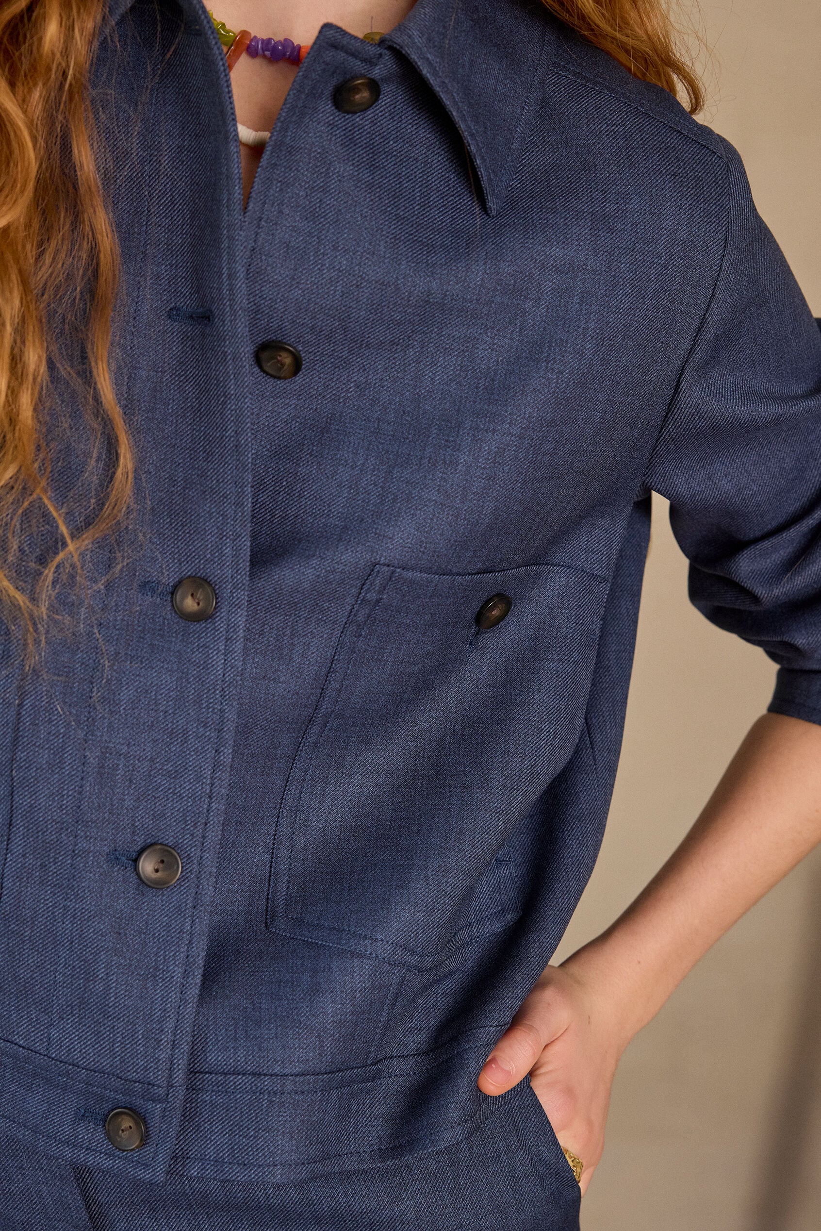 Veste Castille Uni - Bleu