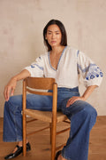 Sally Embroidered Blouse - Ecru