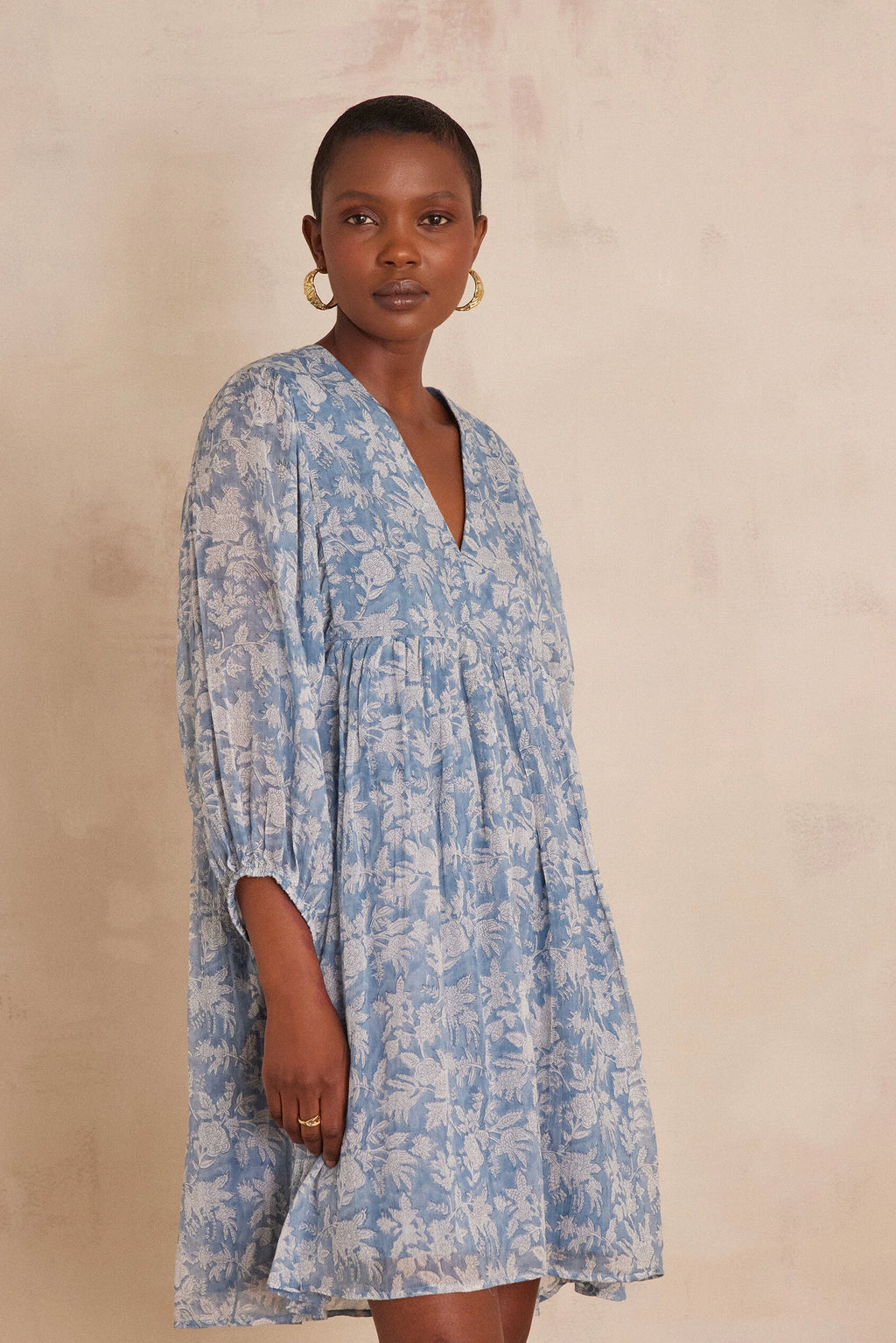 Flou Lauriza Estampado - Azul Celeste