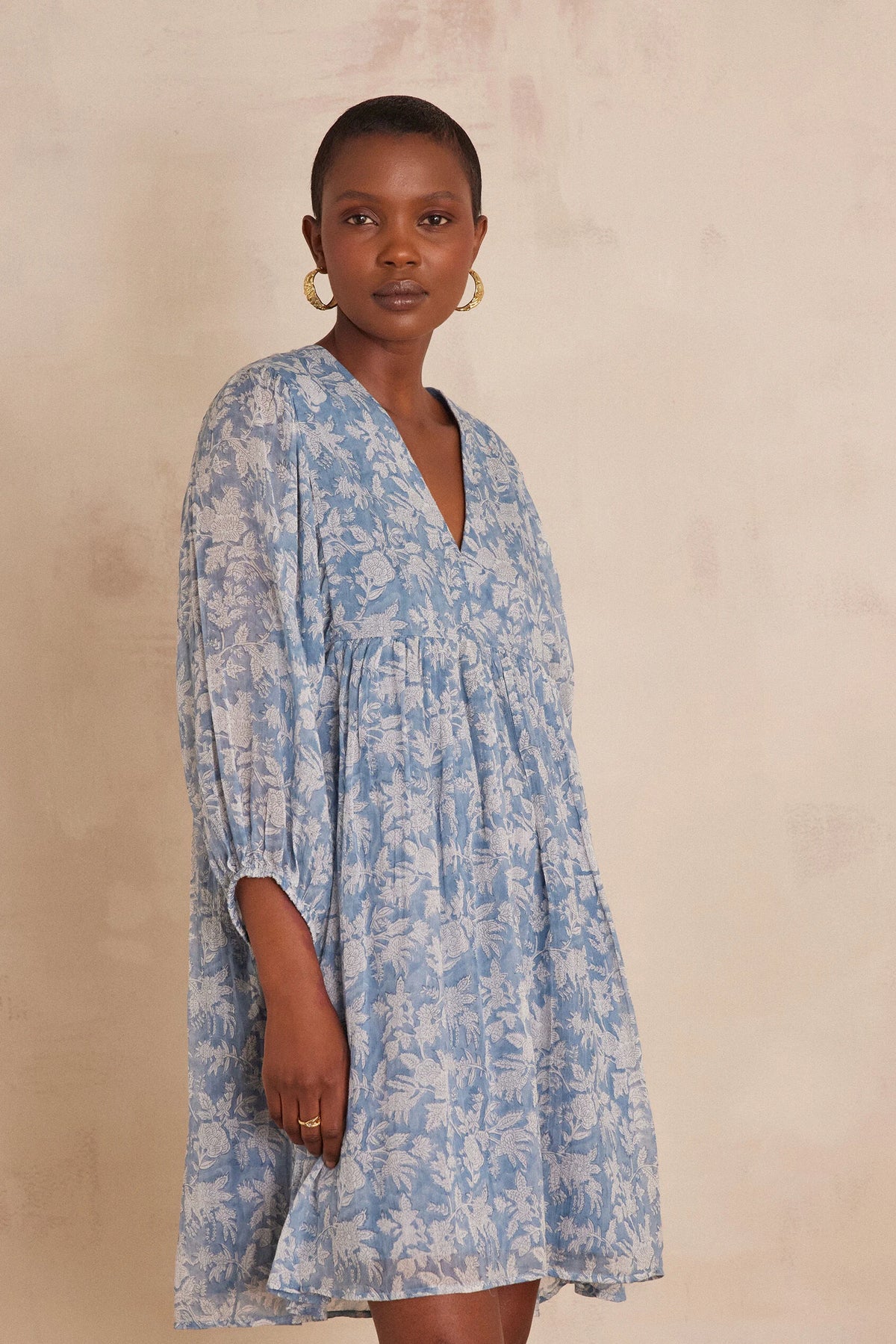 Flou Lauriza Estampado - Azul Celeste
