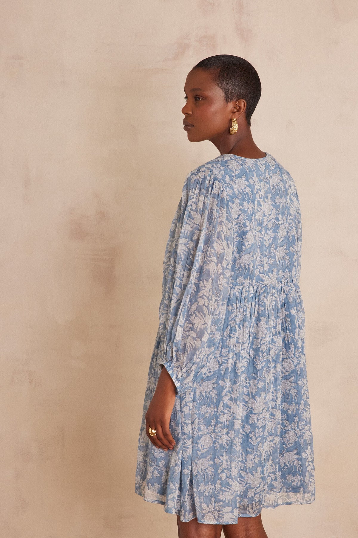 Flou Lauriza Estampado - Azul Celeste