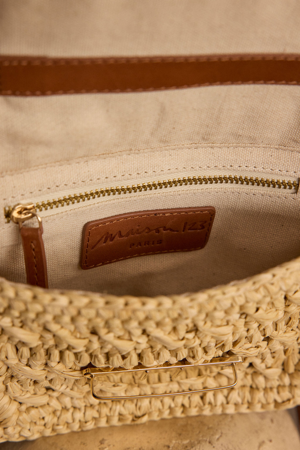 Small Gaston Mini Straw Bag - Natural