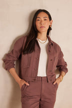 Castille Overdyed Jacket - Chocolate