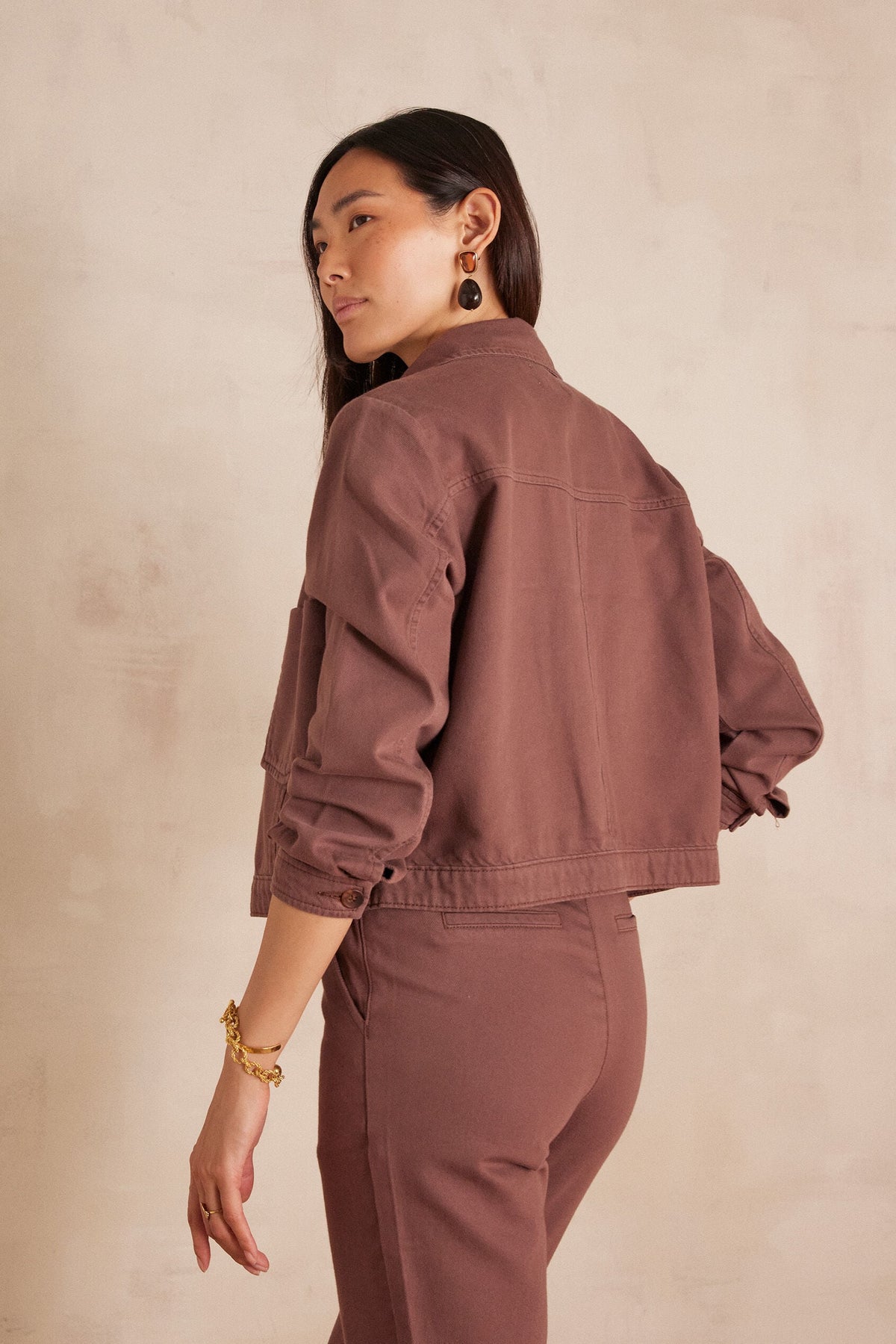 Castille Overdyed Jacket - Chocolate