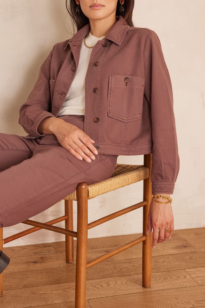 Castille Overdyed Jacket - Chocolate