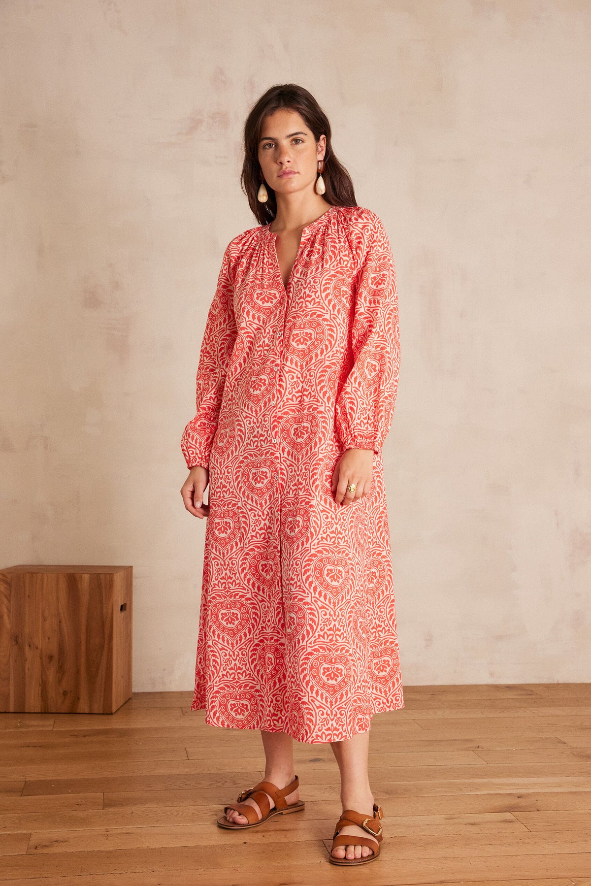 Flou Romana Printed - Orange