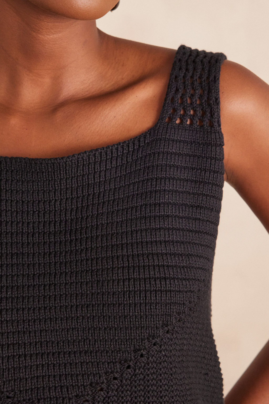 Baya Vest Top - Black