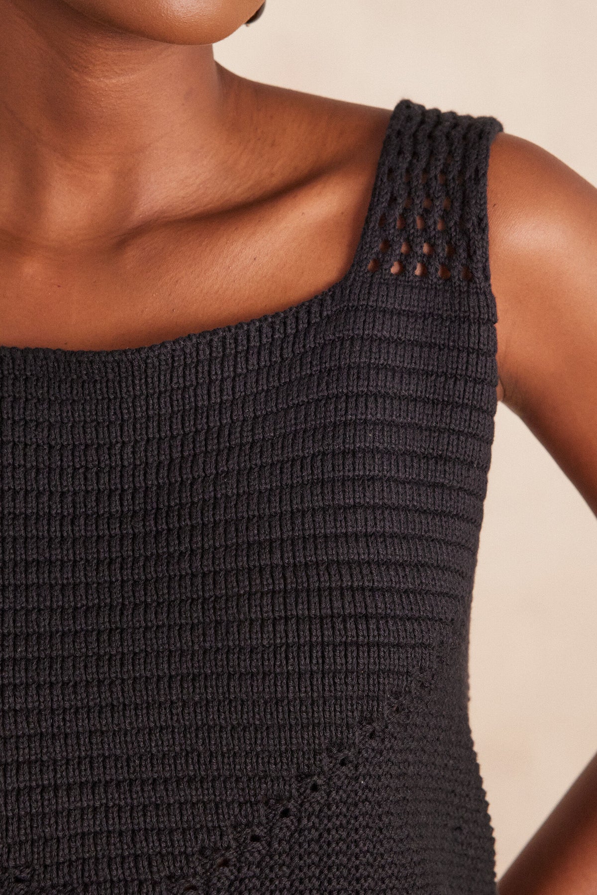 Baya Vest Top - Black