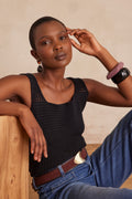 Baya Vest Top - Black