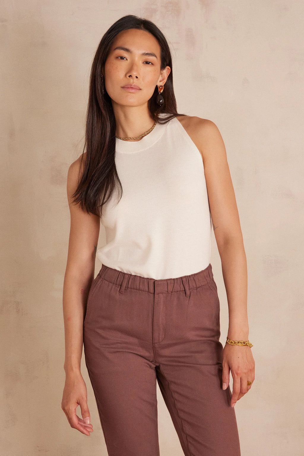 Bayron Bis Vest Top - Cream