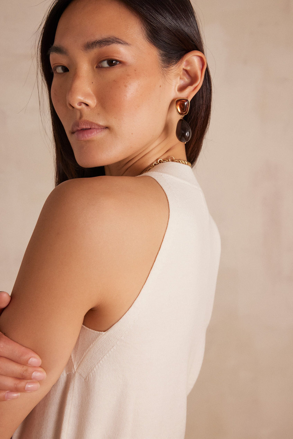 Bayron Bis Vest Top - Cream