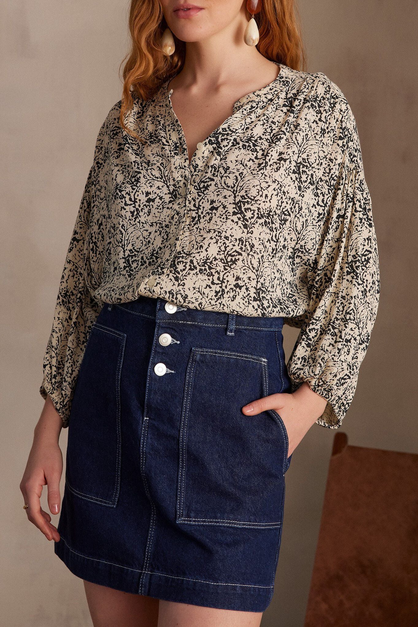 Promise Printed Blouse - Ink