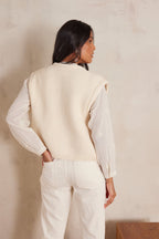 Betsy Waistcoat/Cardigan - Cream