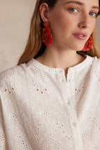 Bliss Embroidered Blouse - Ecru