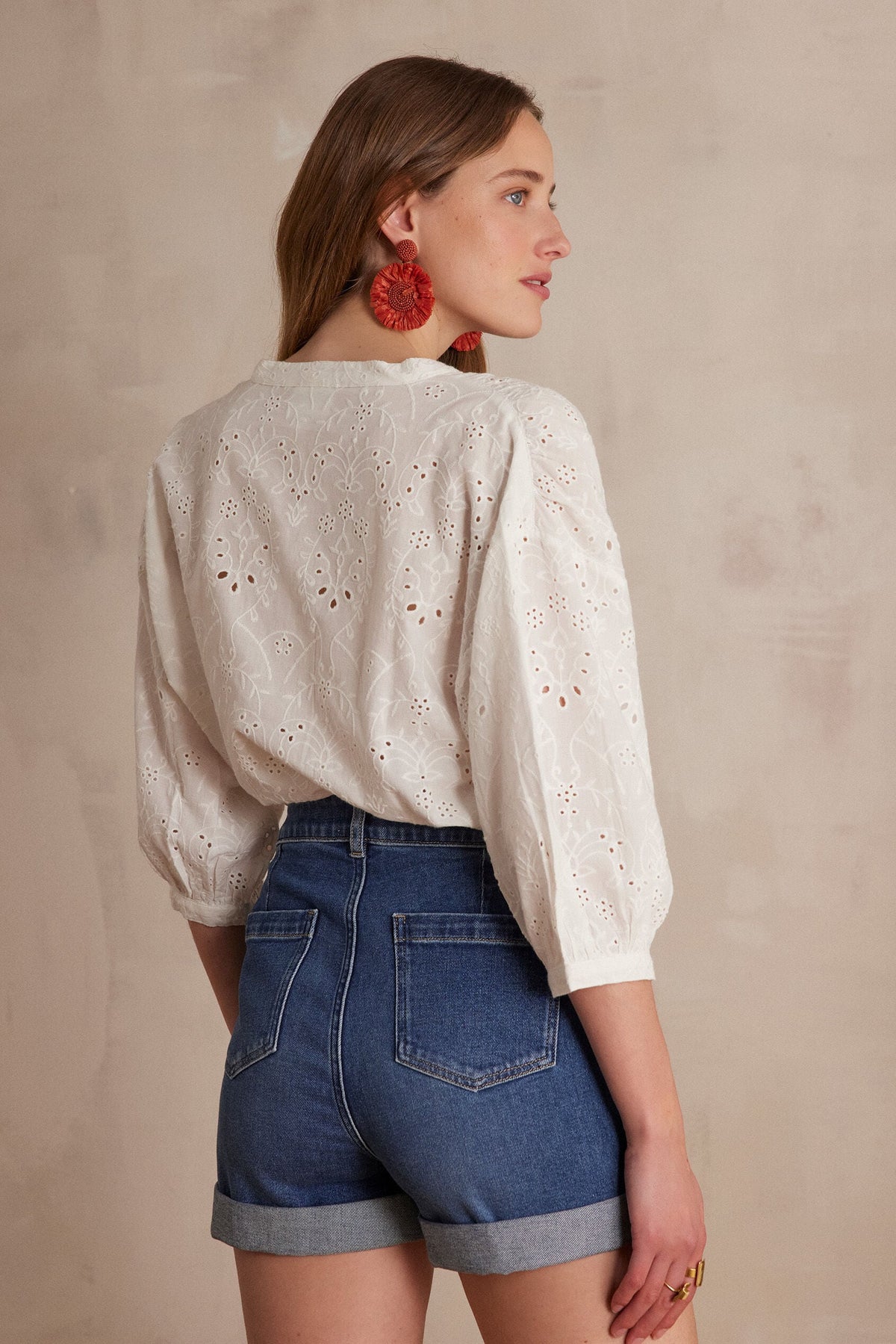 Bliss Embroidered Blouse - Ecru