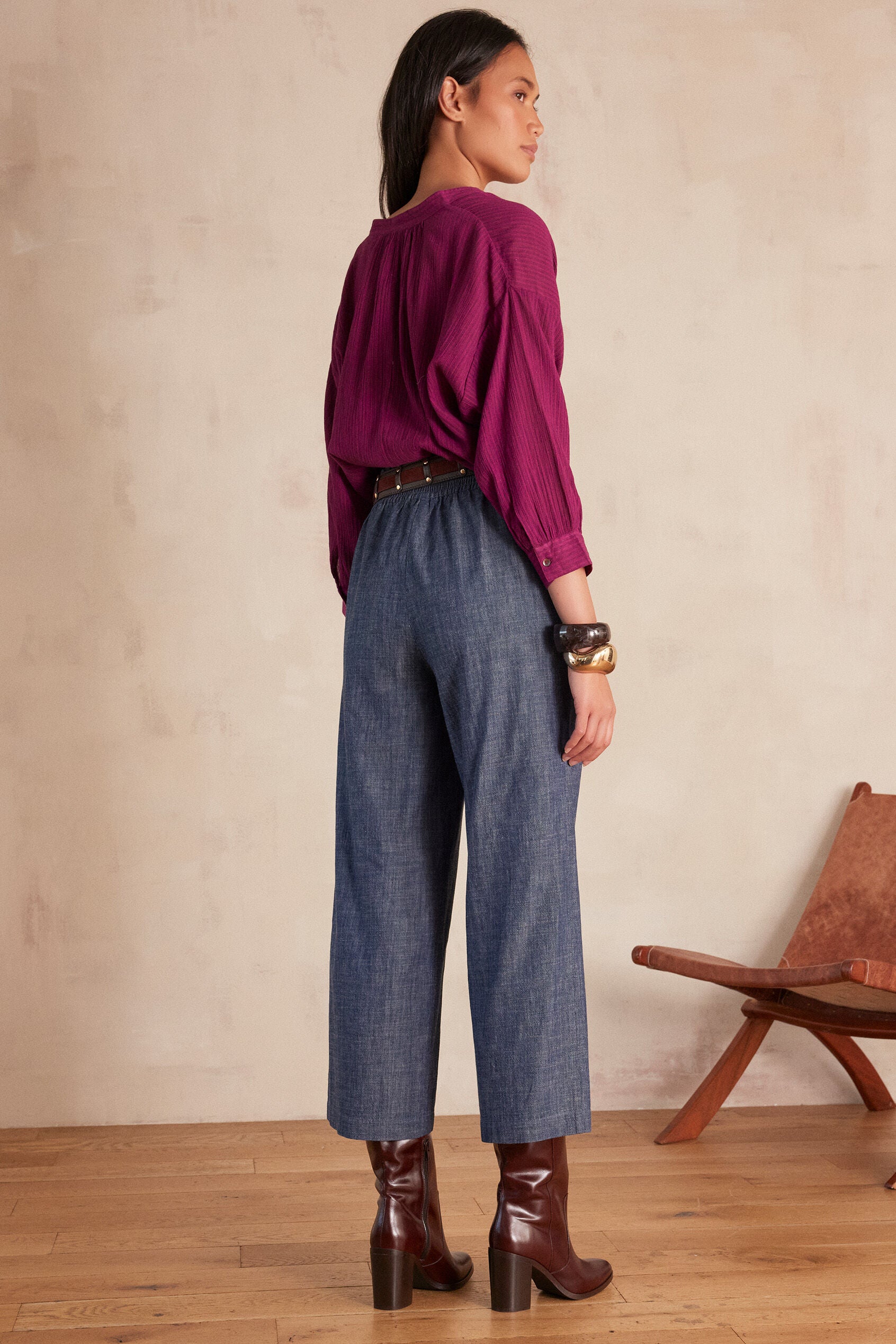 Pantalon Berthie Bis Uni - Délavé Clair