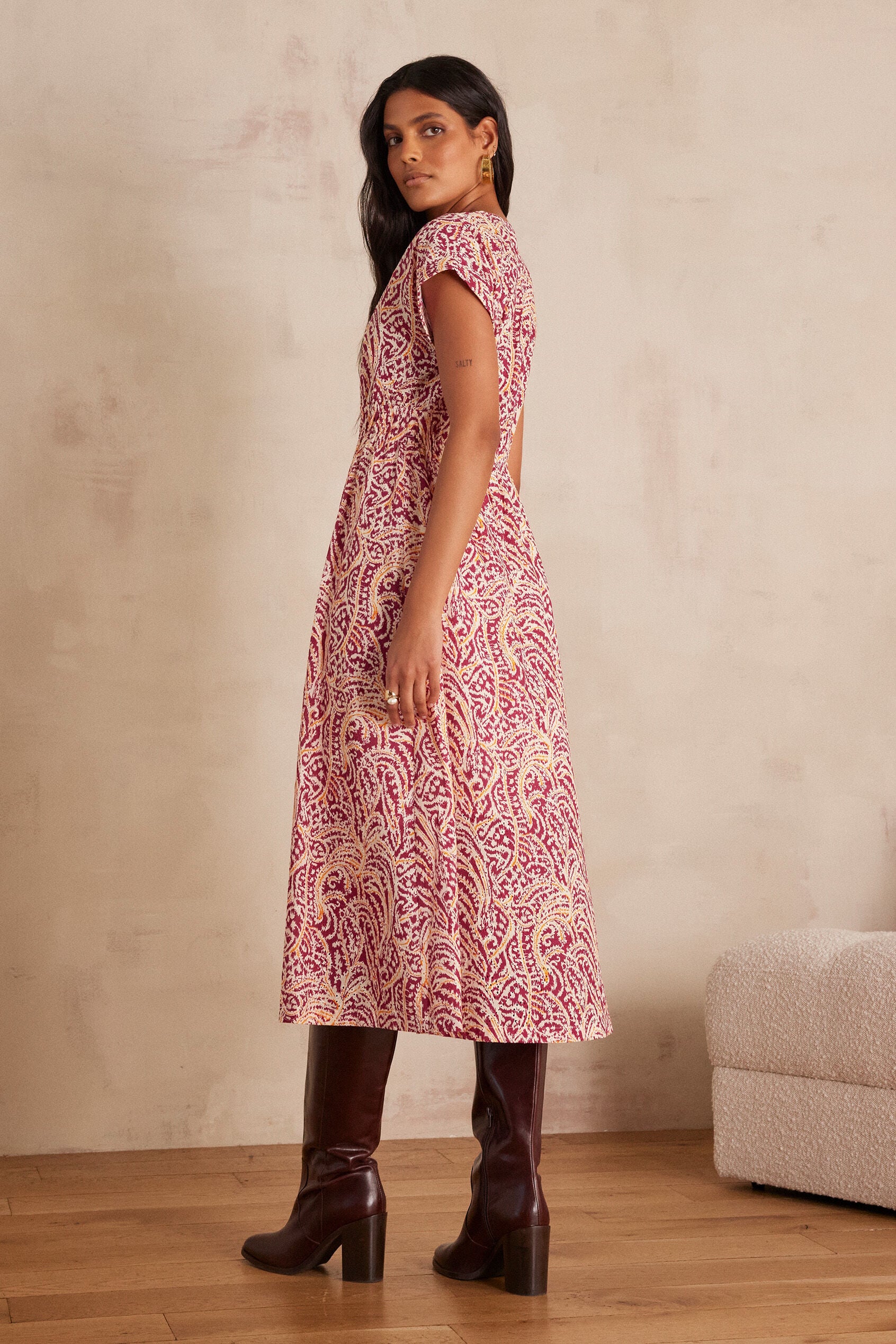 Flou Rêve Imprimé - Dark Fuchsia