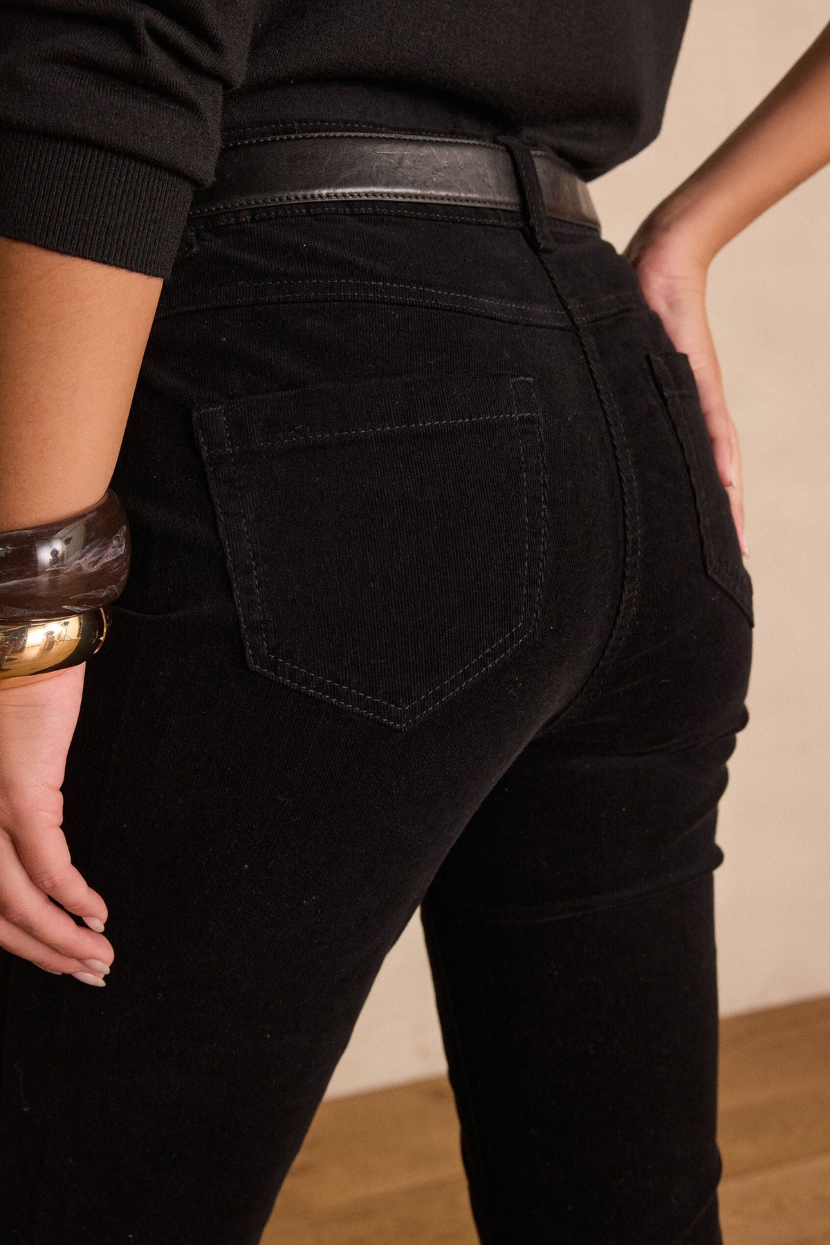 Lily Corduroy Trousers - Black