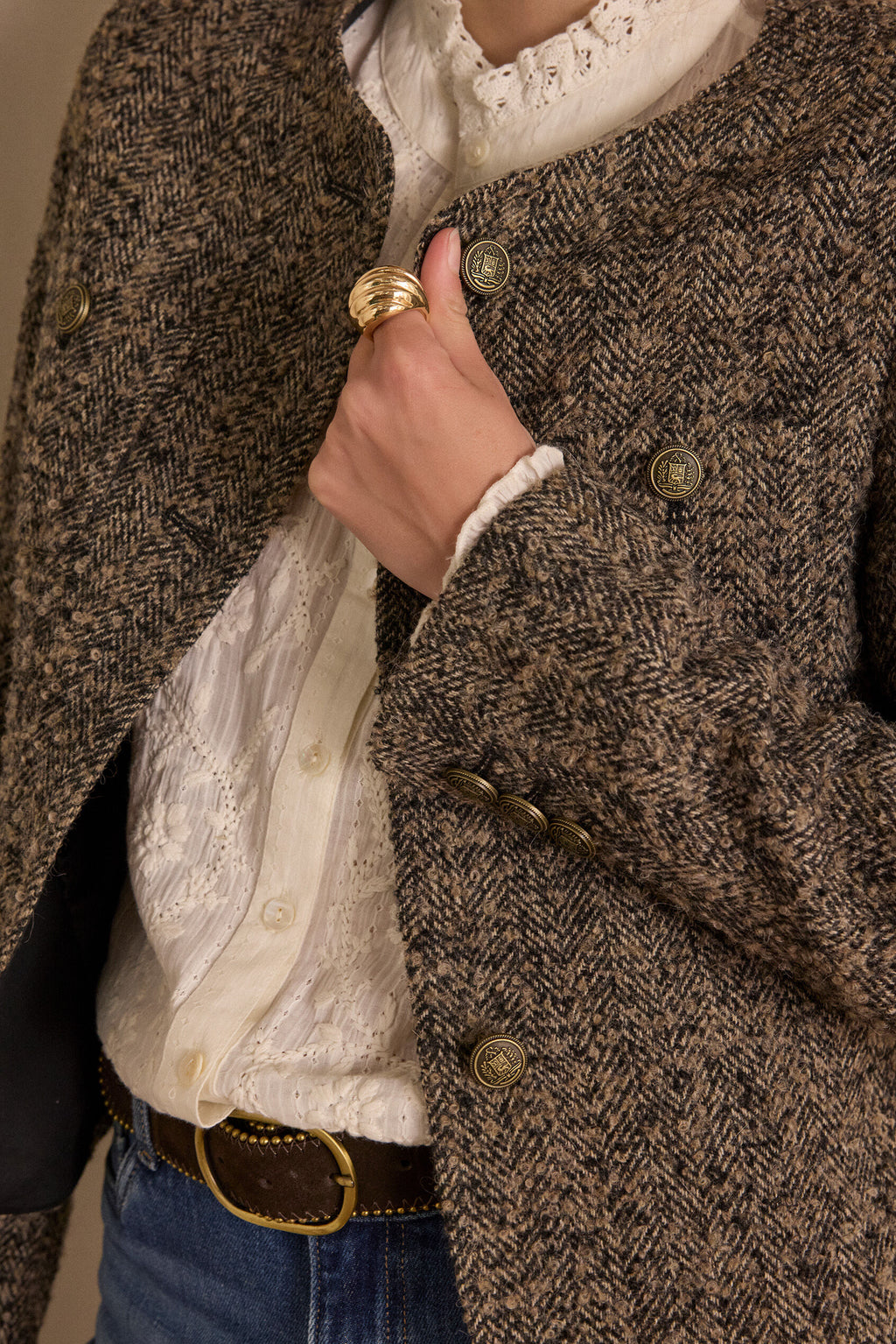 Pia Tweed Jacket - Anthracite