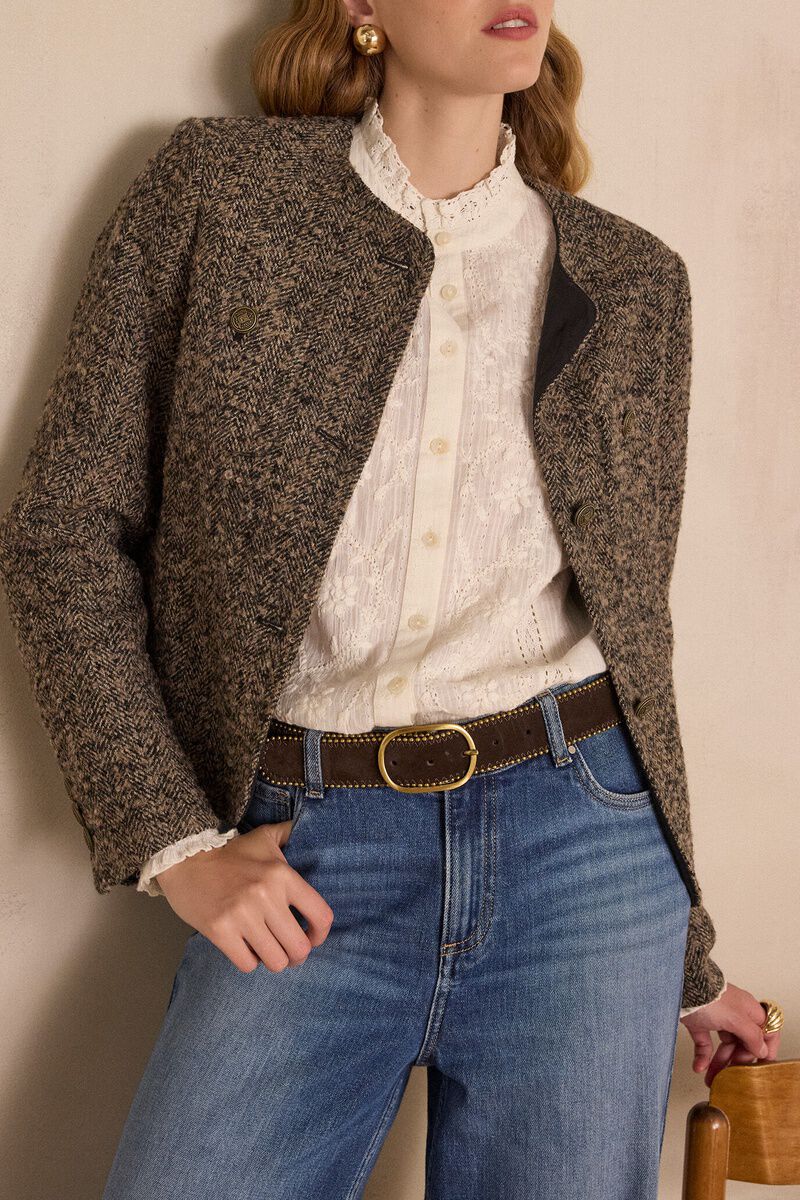 Pia Tweed Jacket - Anthracite