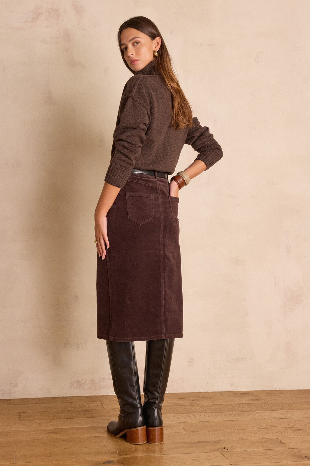 Structure Cléo Millera Velvet - Dark Brown