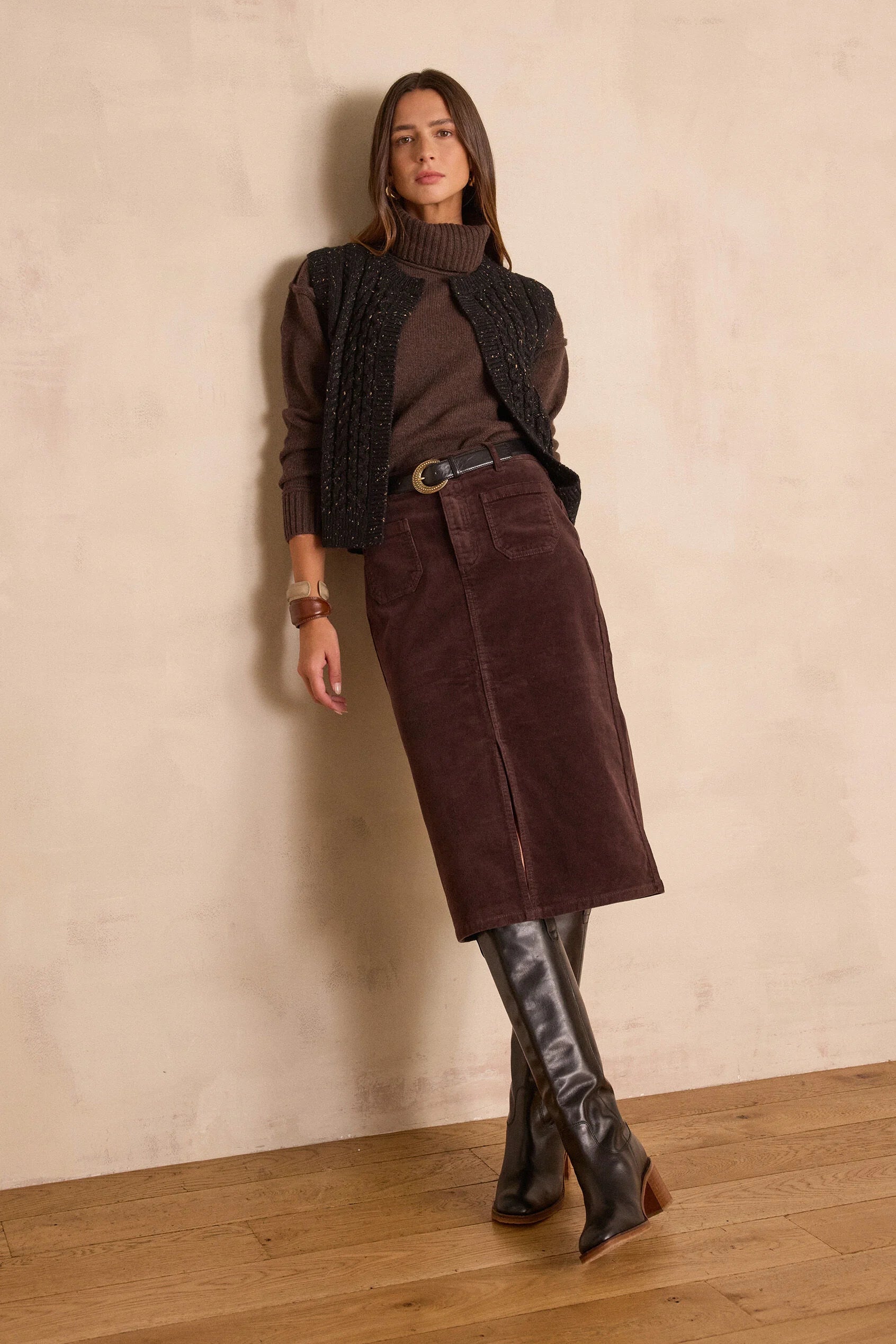 Structure Cléo Millera Velvet - Dark Brown