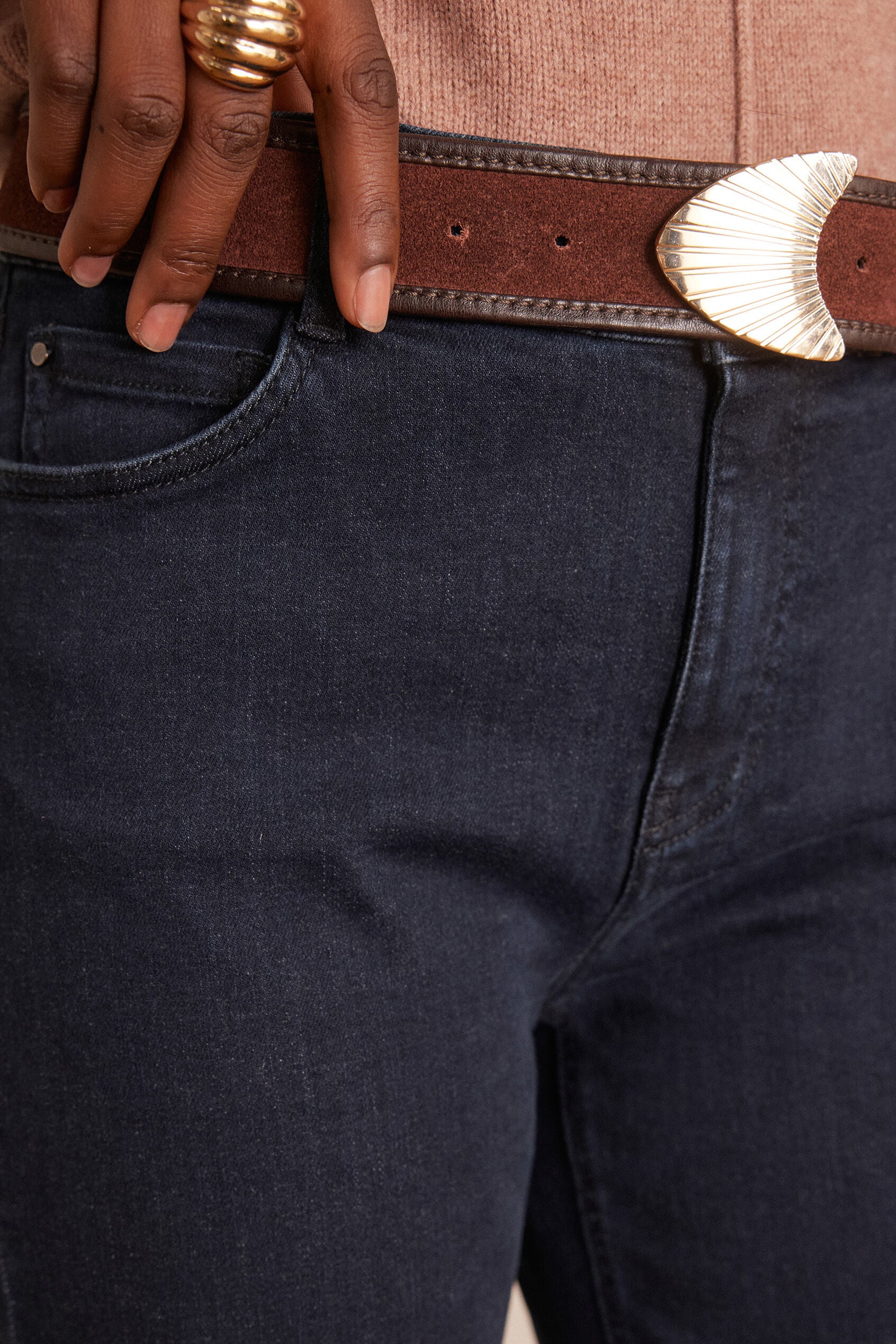 Lou Slim Trousers - Dark Wash