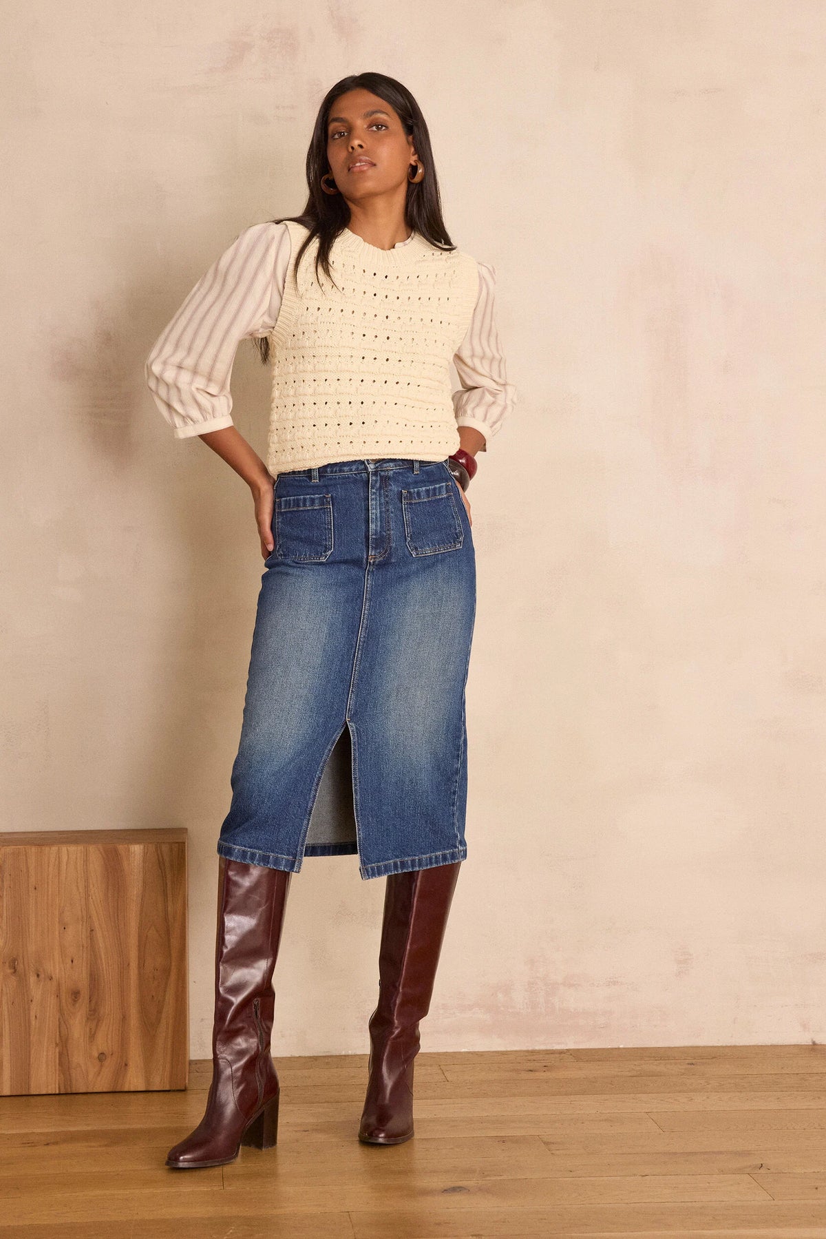 Structured Cléo Denim - Dark Indigo