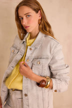 Sophie Denim Jacket - Mouse Grey