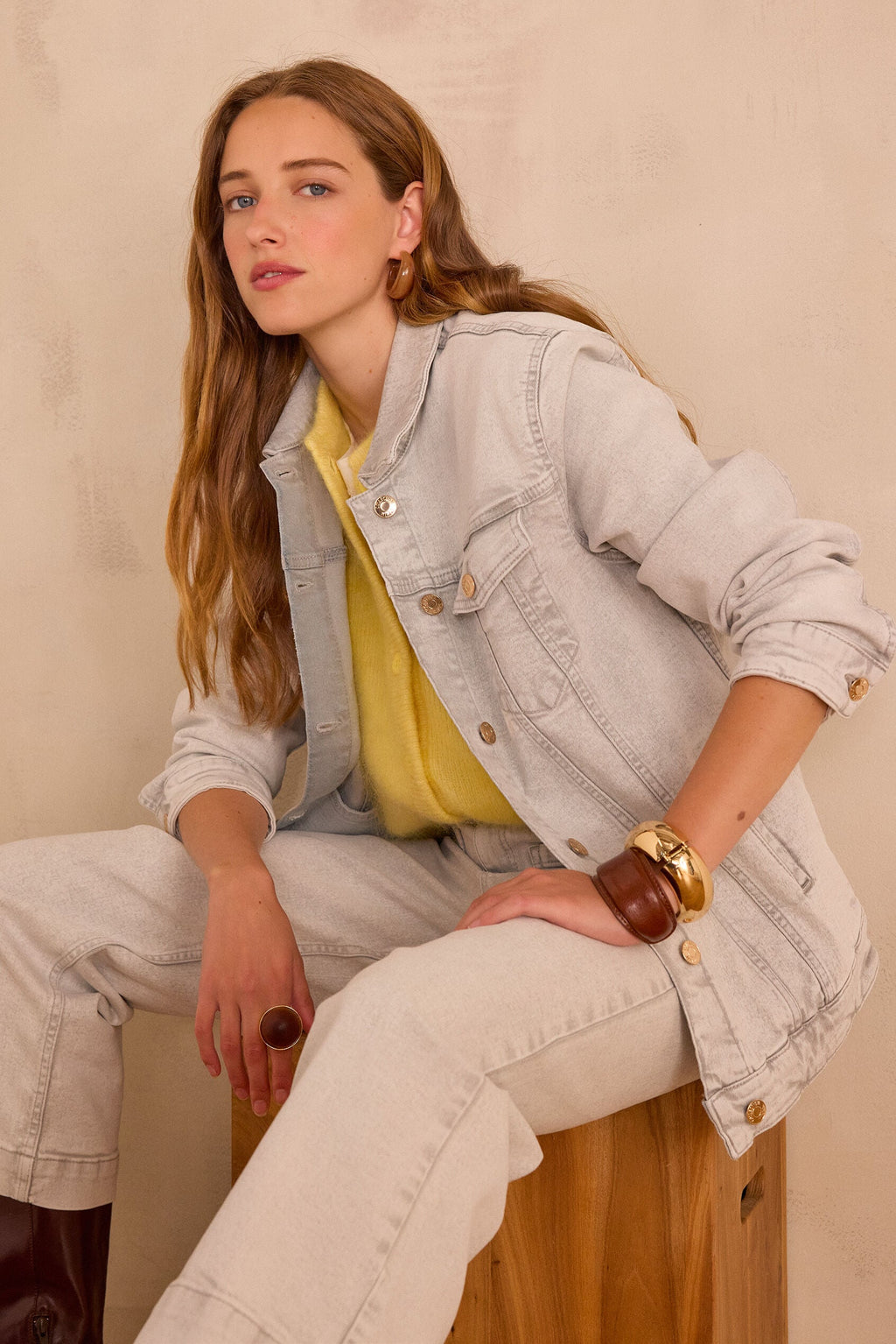 Sophie Denim Jacket - Mouse Grey