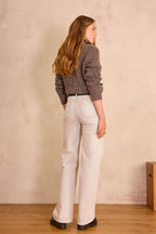 Lisa Wide-Leg Denim Trousers - Mouse Grey