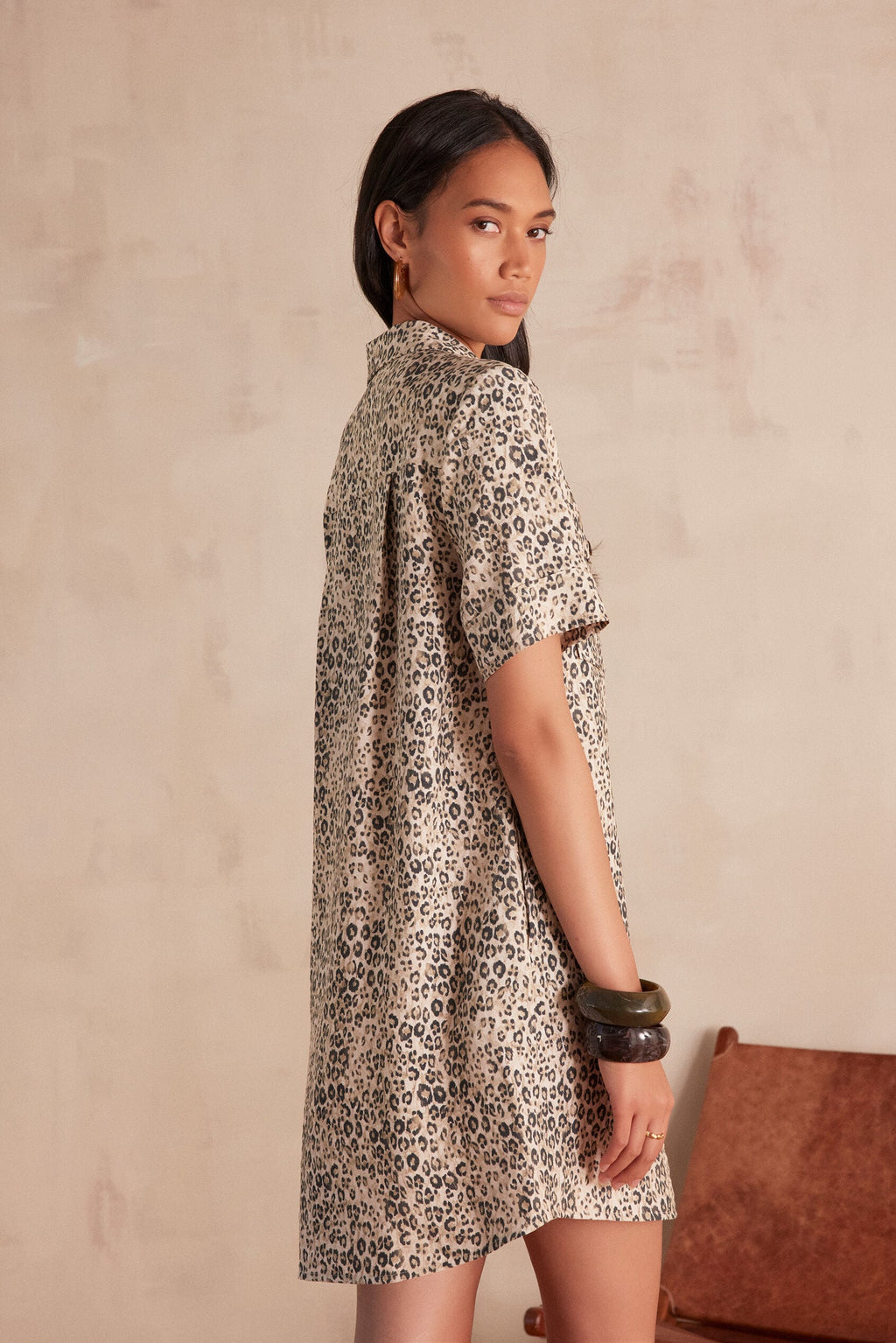Rosemary Print Floaty Dress - Natural