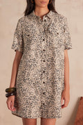Rosemary Print Floaty Dress - Natural
