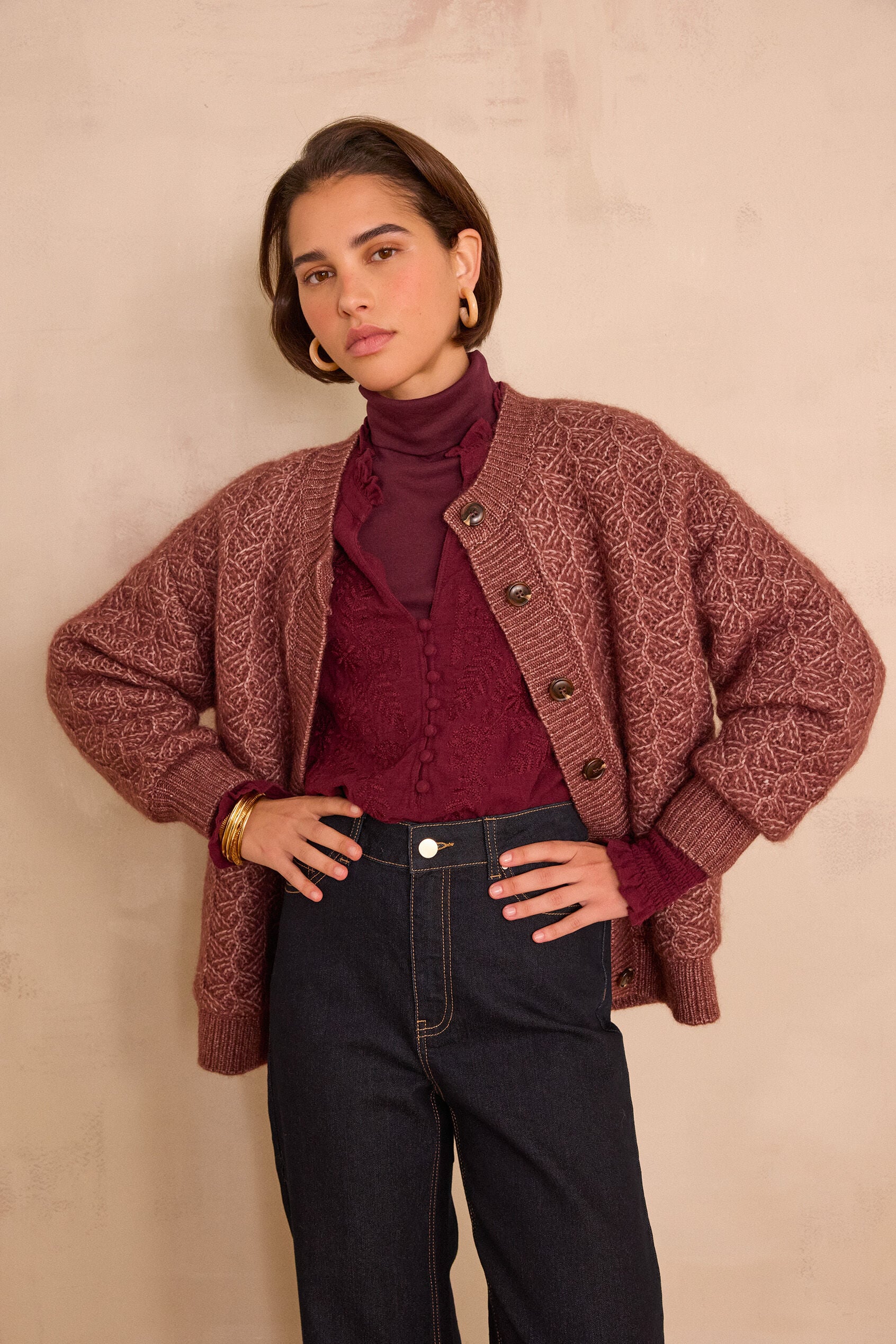 Cosmo Cardigan - Aubergine