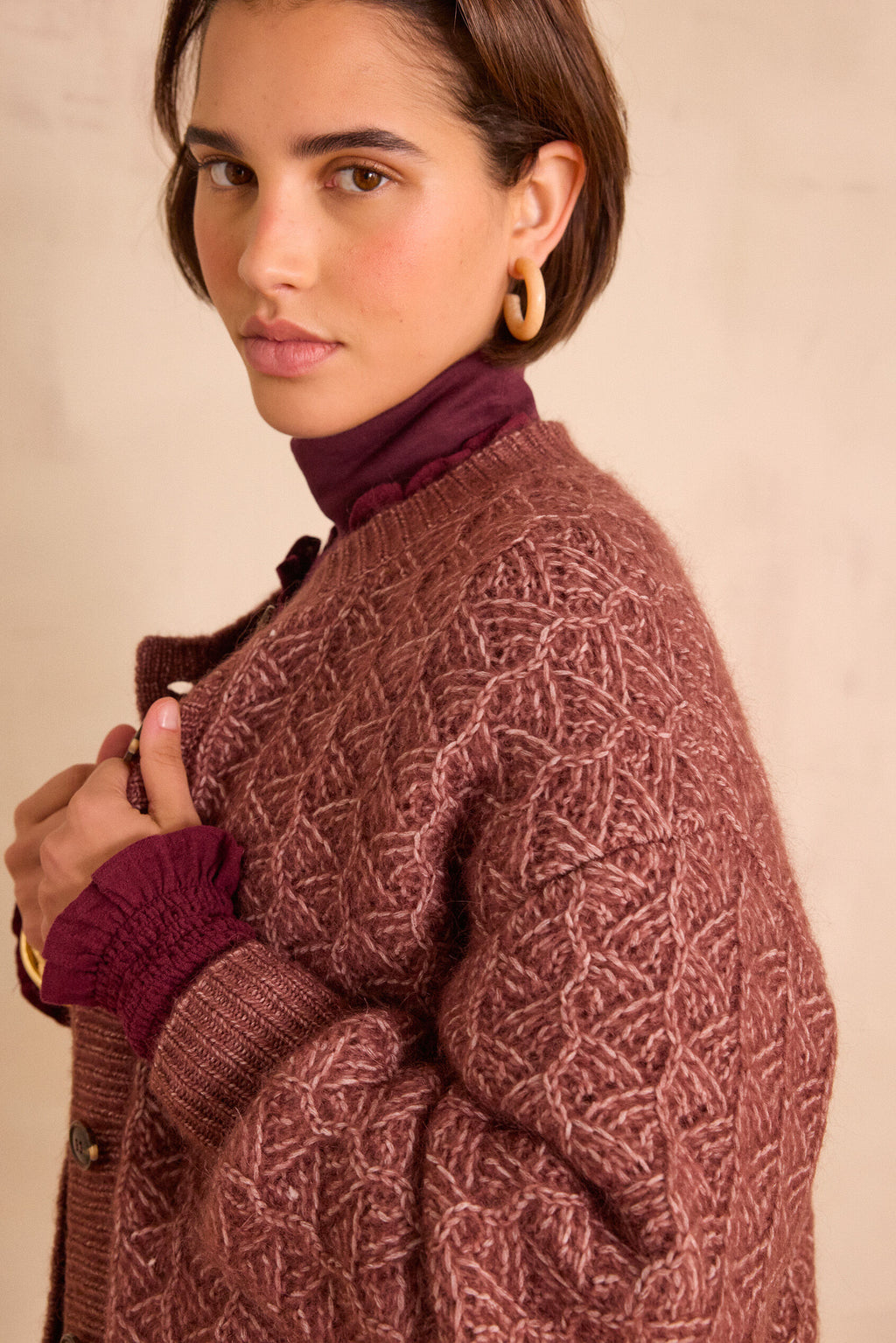 Cosmo Cardigan - Aubergine