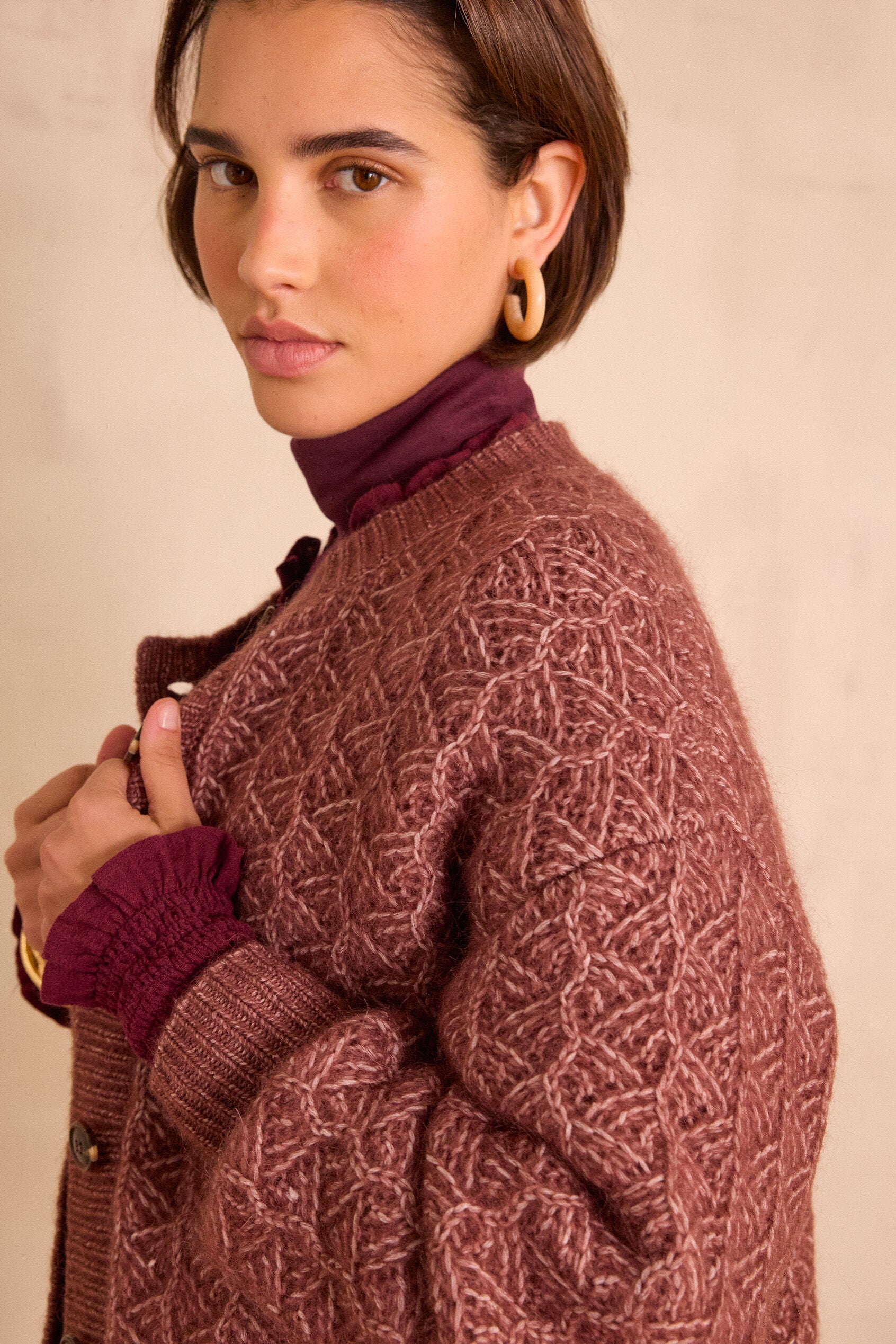 Cosmo Cardigan - Aubergine
