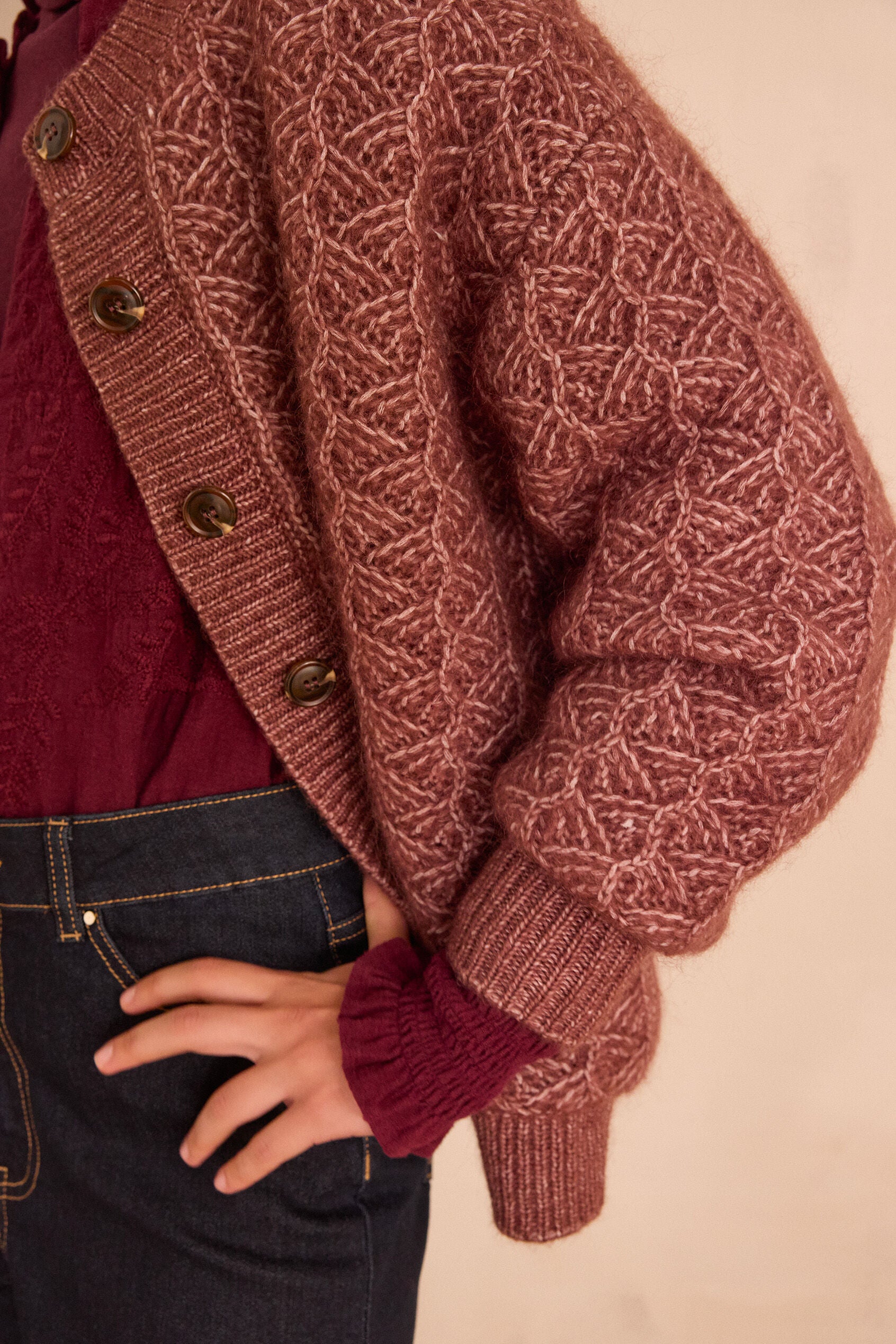 Cosmo Cardigan - Aubergine