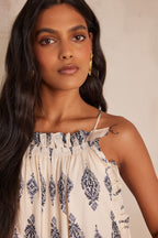 Flowing Roseline Print - Blue