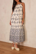 Flowing Roseline Print - Blue