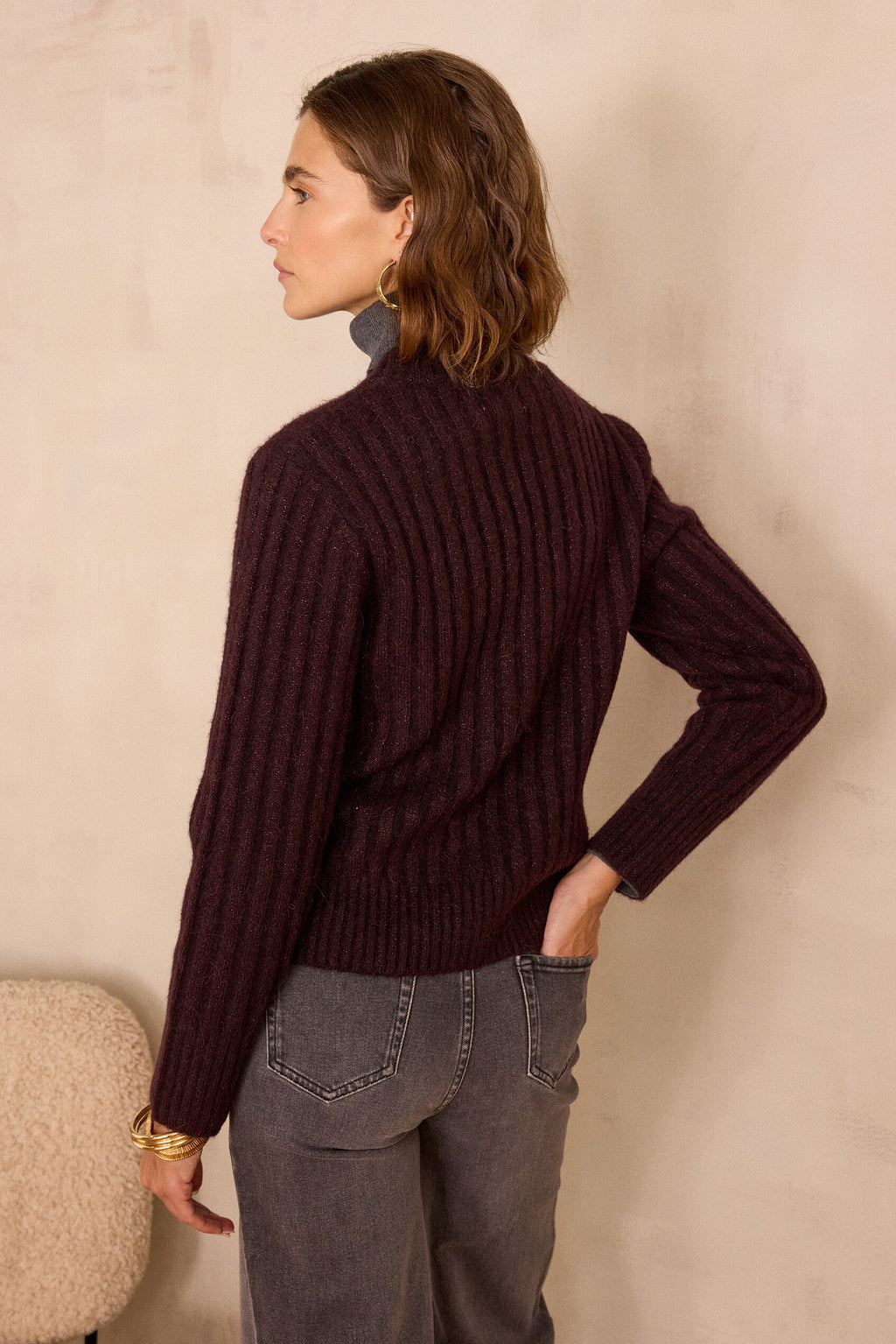 Benicio Jumper - Aubergine