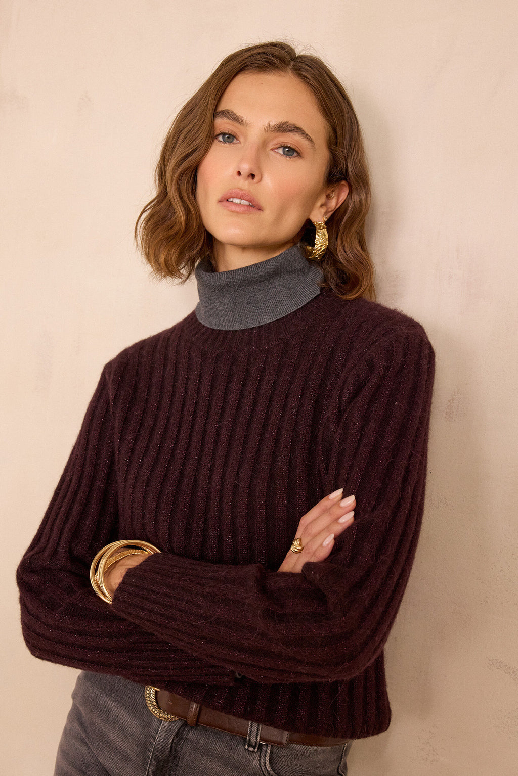 Benicio Jumper - Aubergine