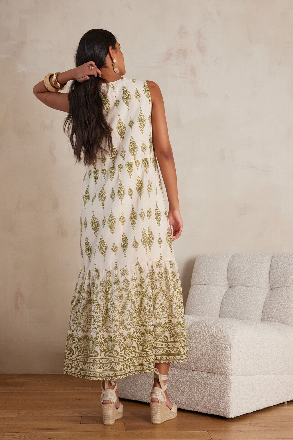 Flowing Rima Printed - Almond