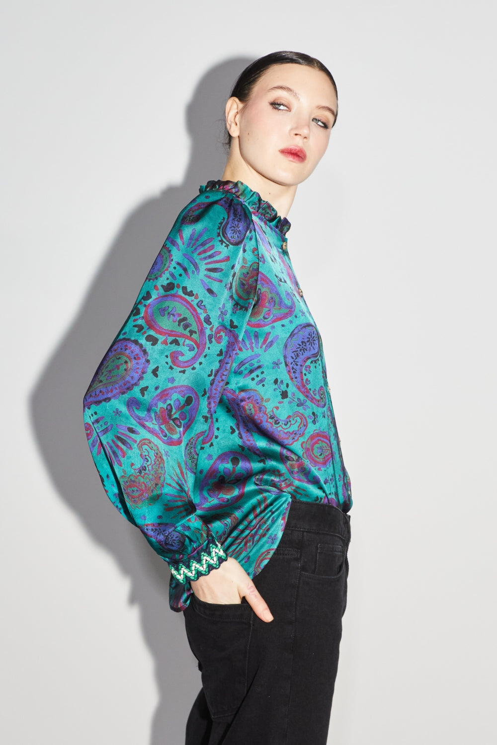 La camisa Darline Magic Paisley verde