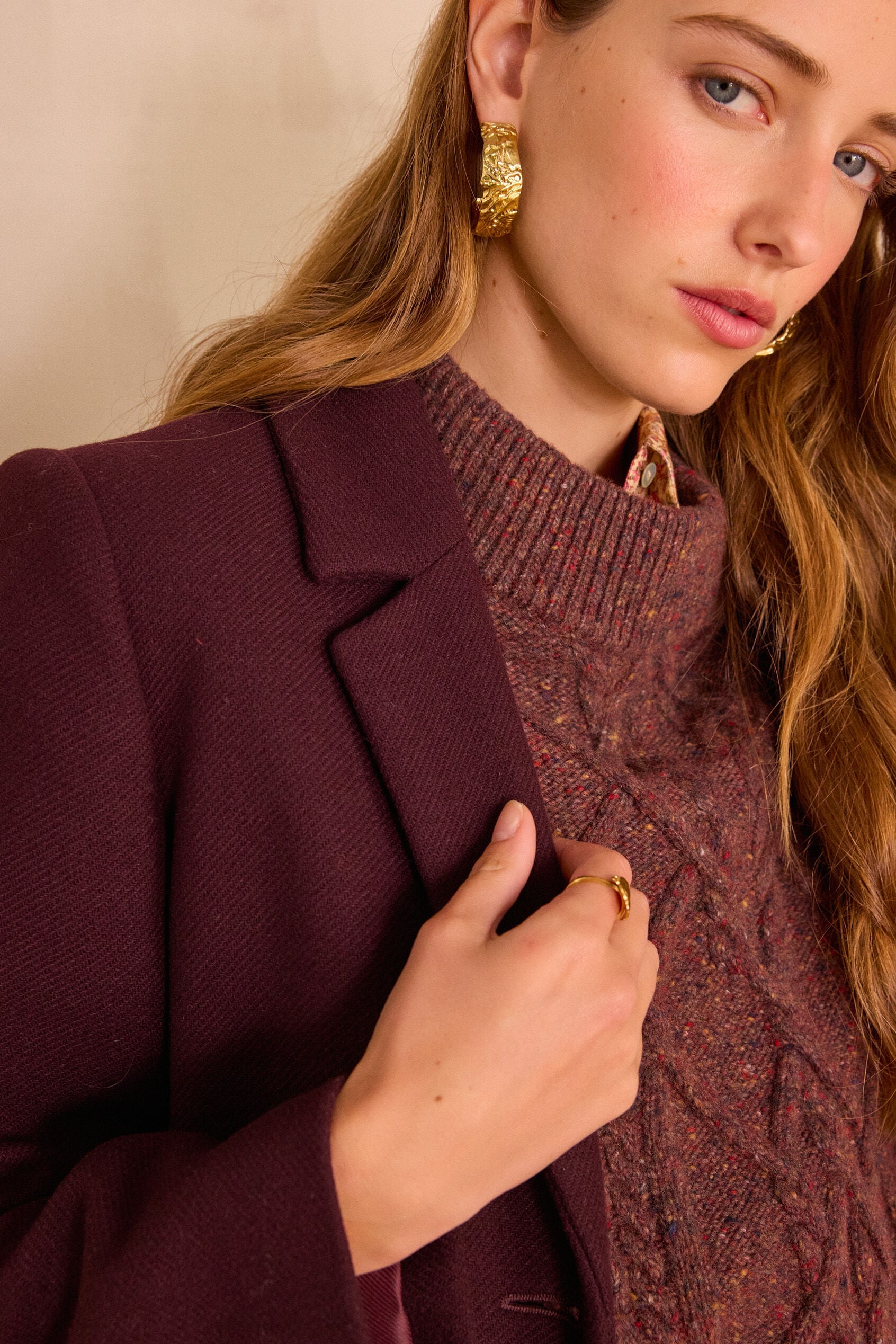 Anabelle Coat - Aubergine