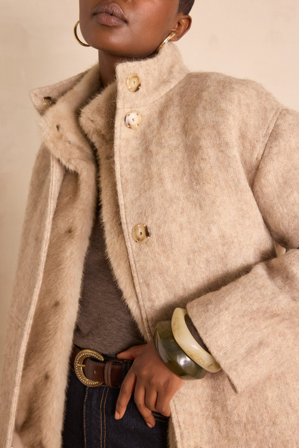 Lamia Fancy Coat - Natural