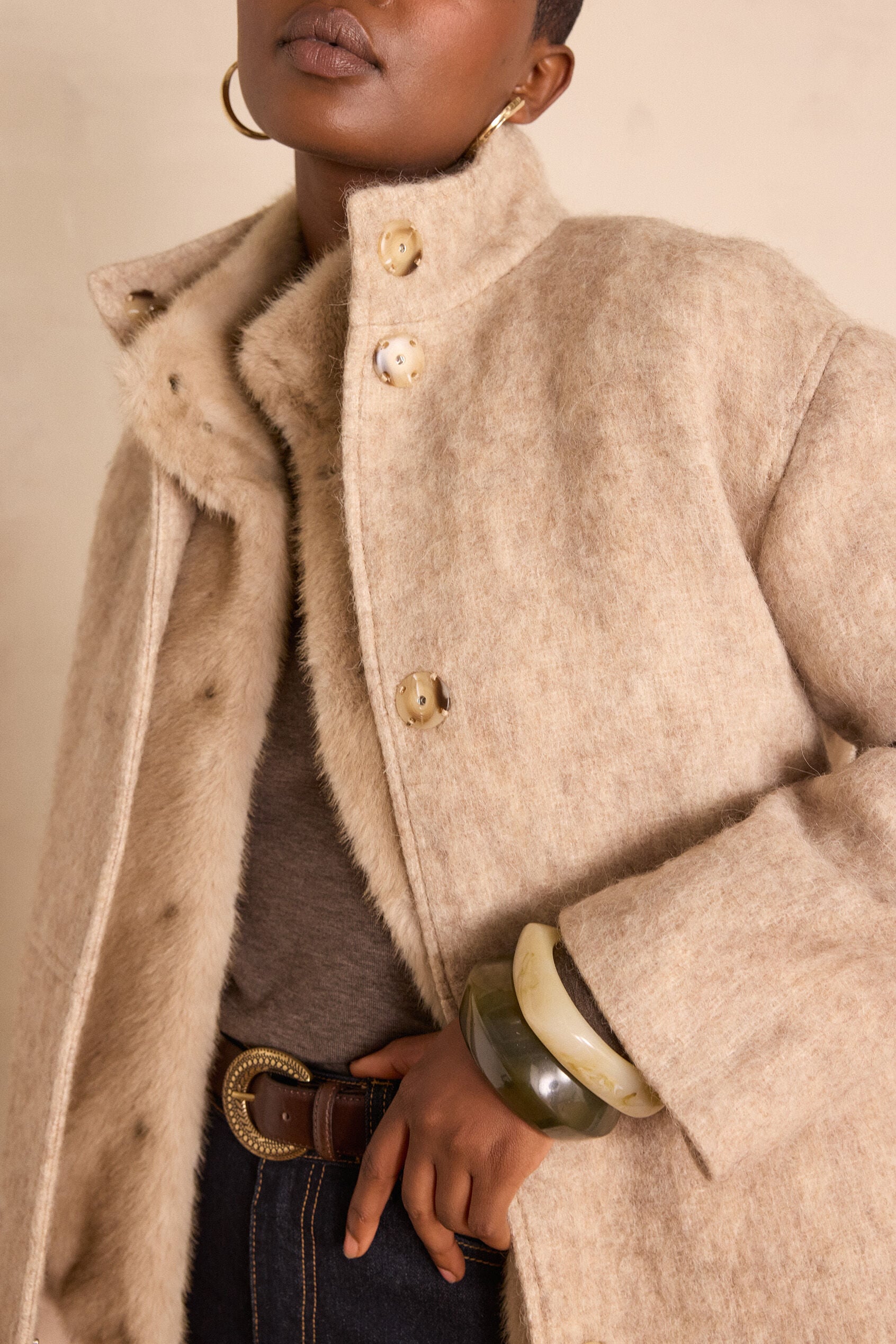 Lamia Fancy Coat - Natural