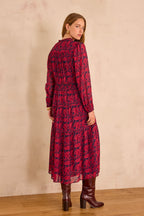 Flowing Rania Printed - Bordeaux